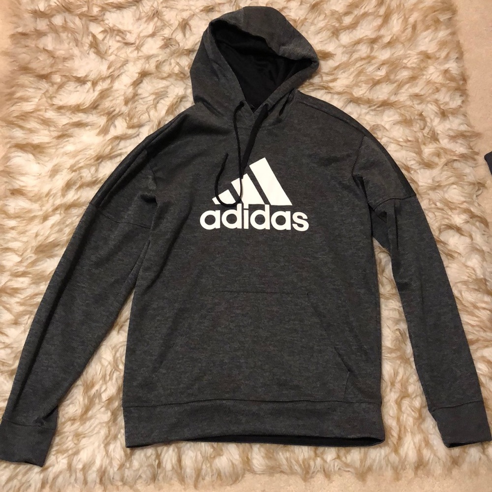 Heathered grey adidas hoodie